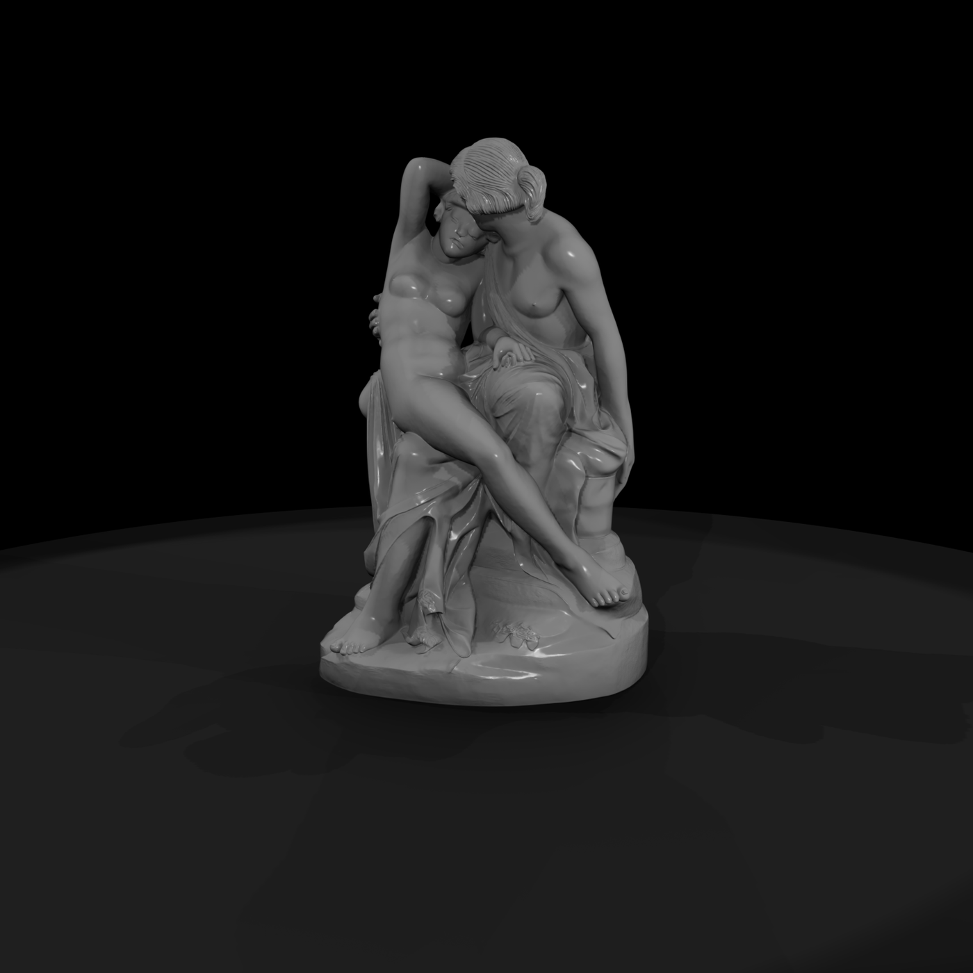 Neoclassical Lovers Sculpture — & Displays