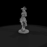 Female Pirate with Spyglass and Barrel — thumbnail 5