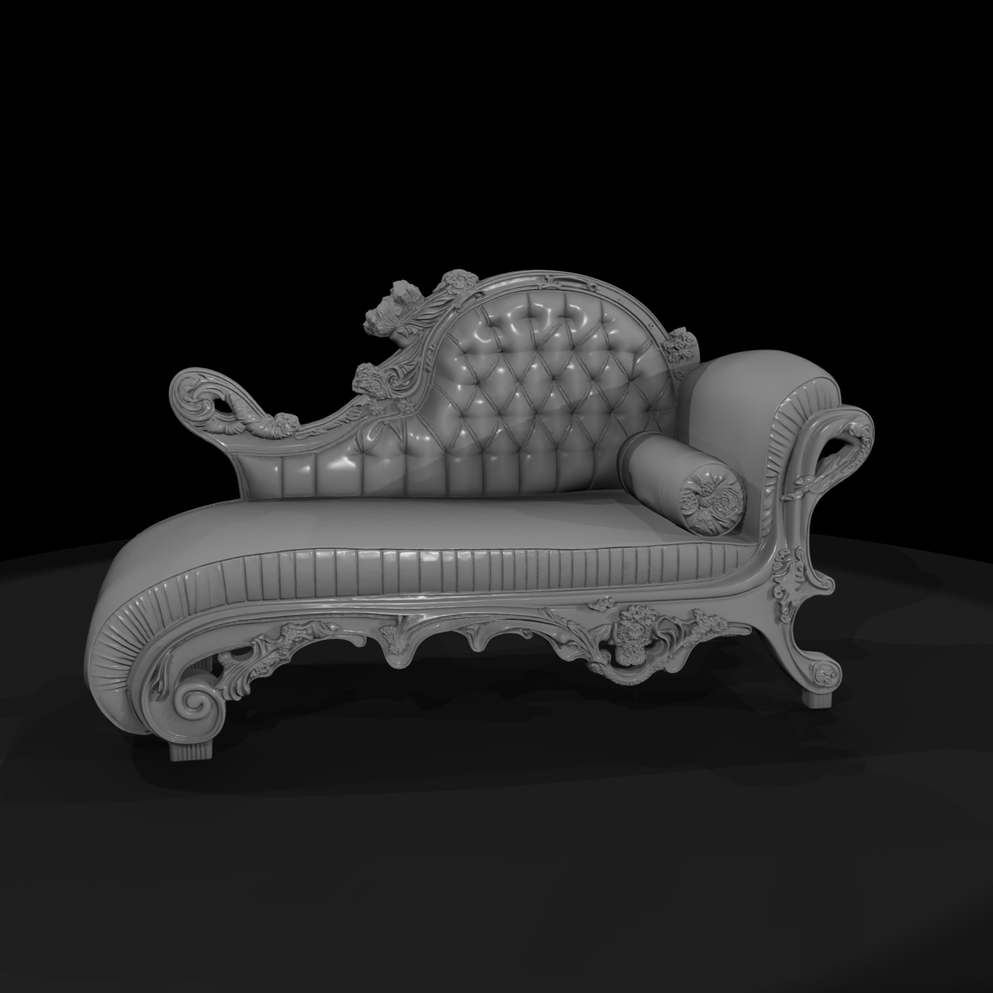 Rococo Tufted Chaise Lounge