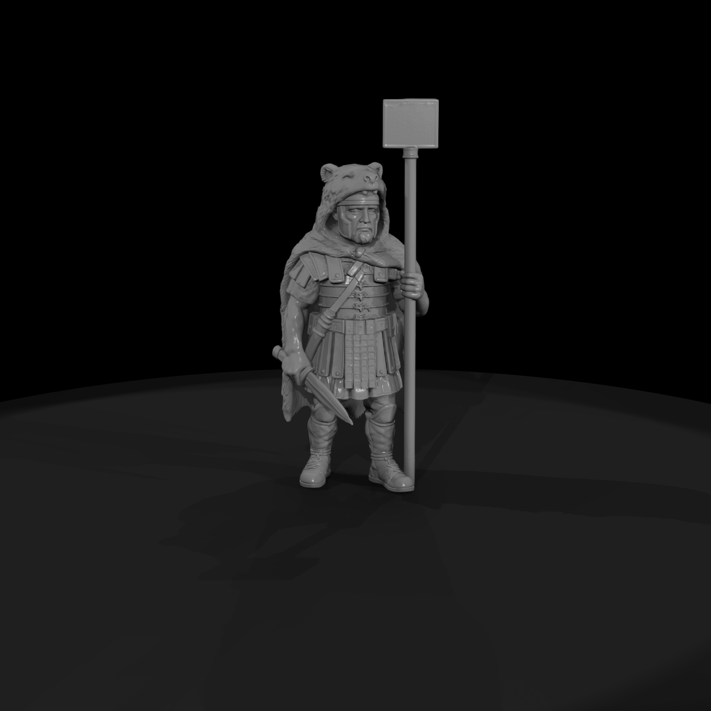 Hist 0207 Roman Standard Bearer Miniature Figure