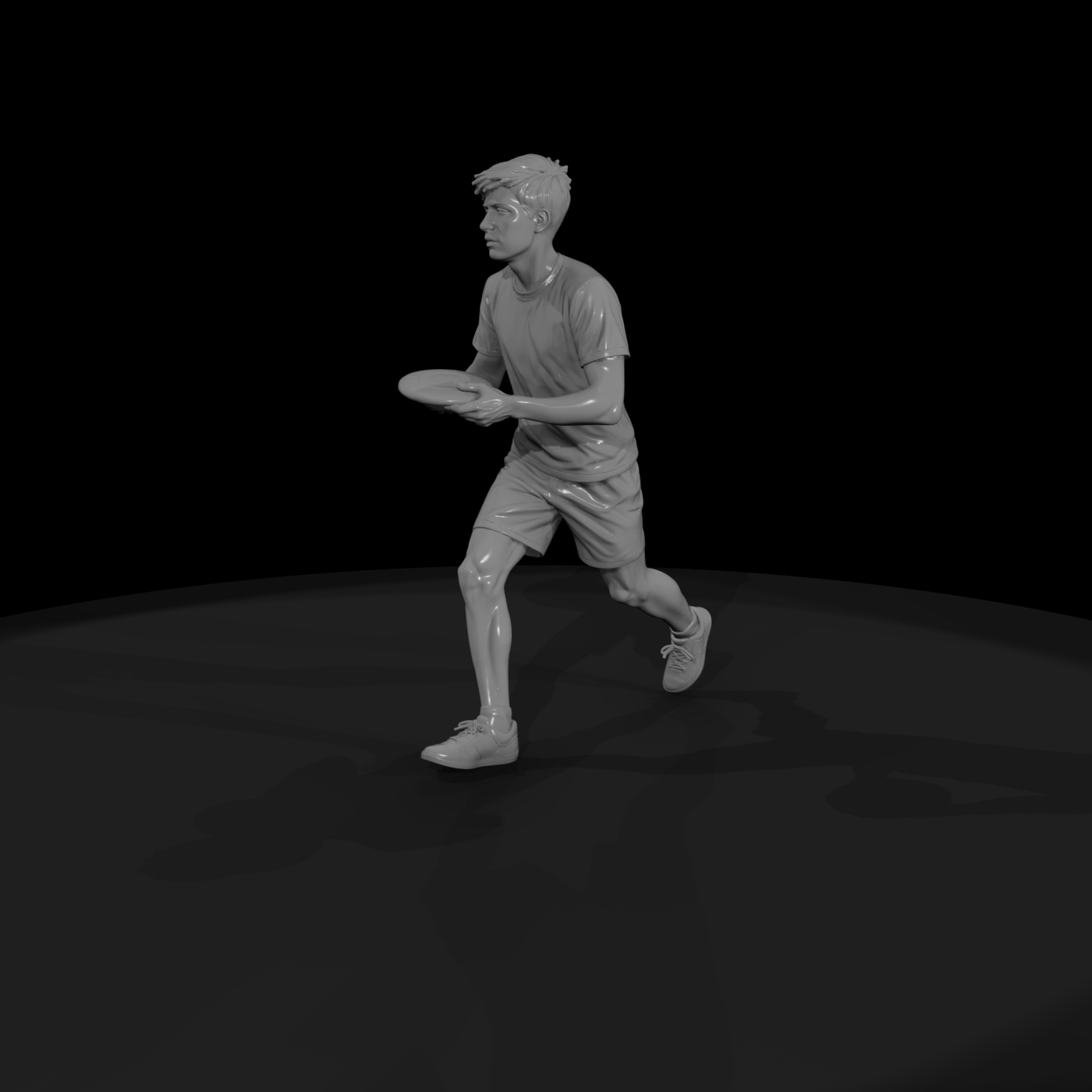 Ultimate Frisbee Player Mid-Throw