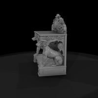 Carved Rococo Hunting Console Bench — thumbnail 5