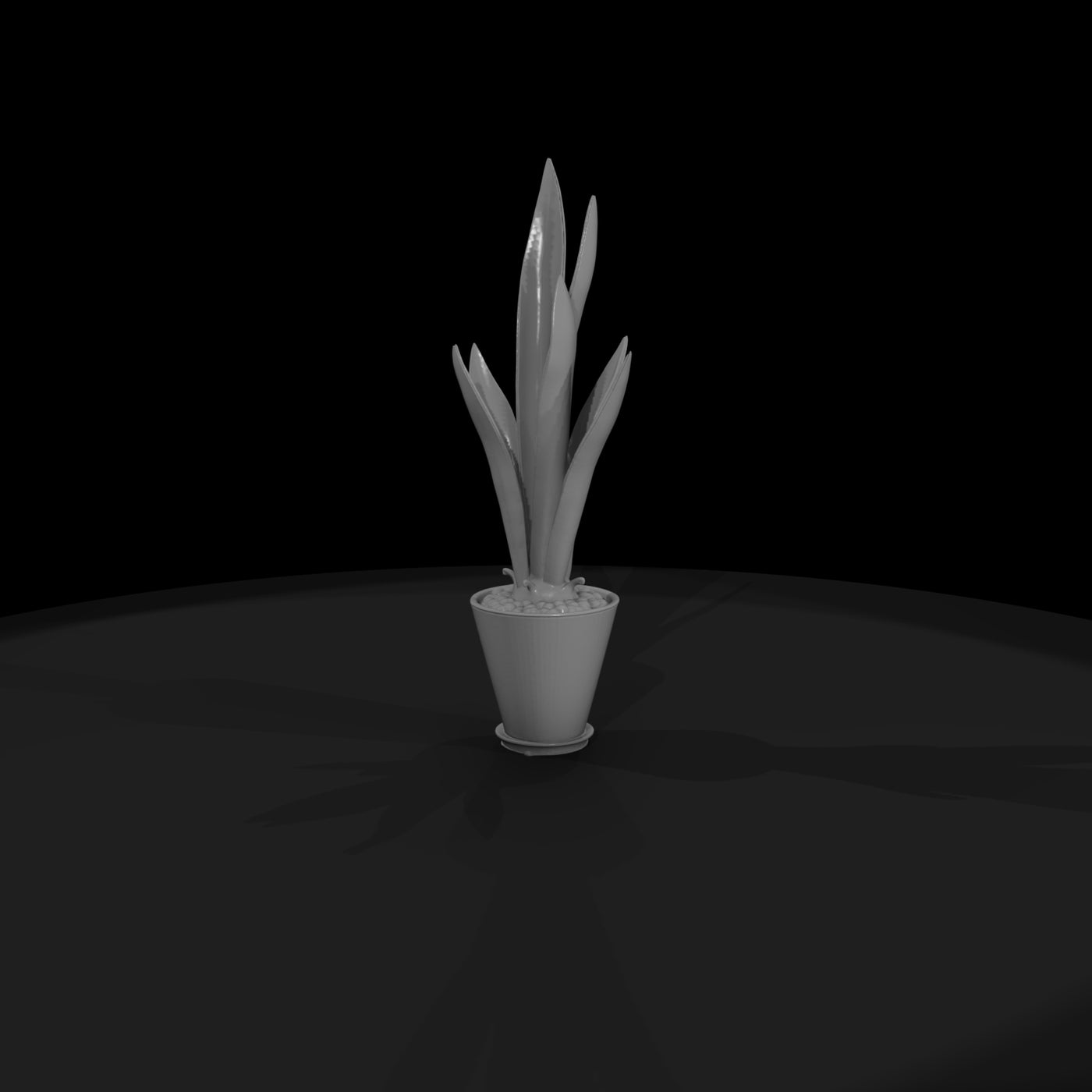 stylized-potted-snake-plant-3d-printable-miniature-392565