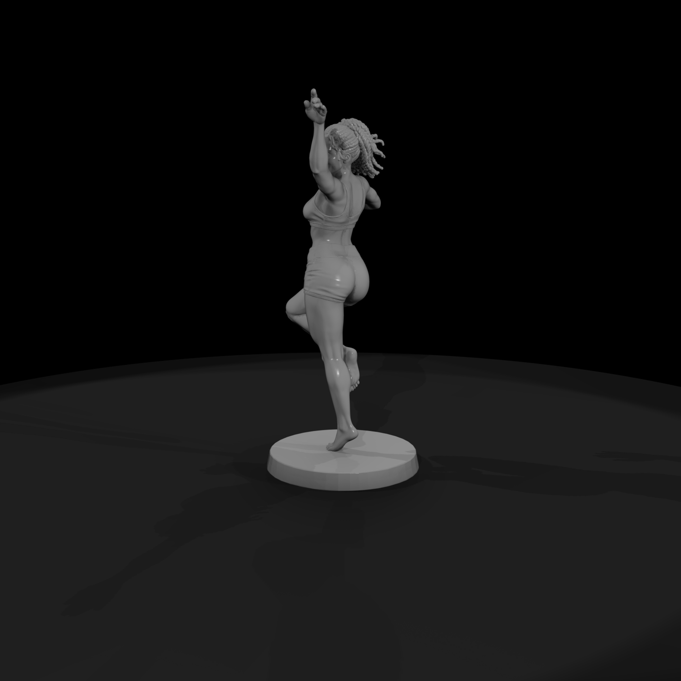 Samba Dancer in Mid-Step