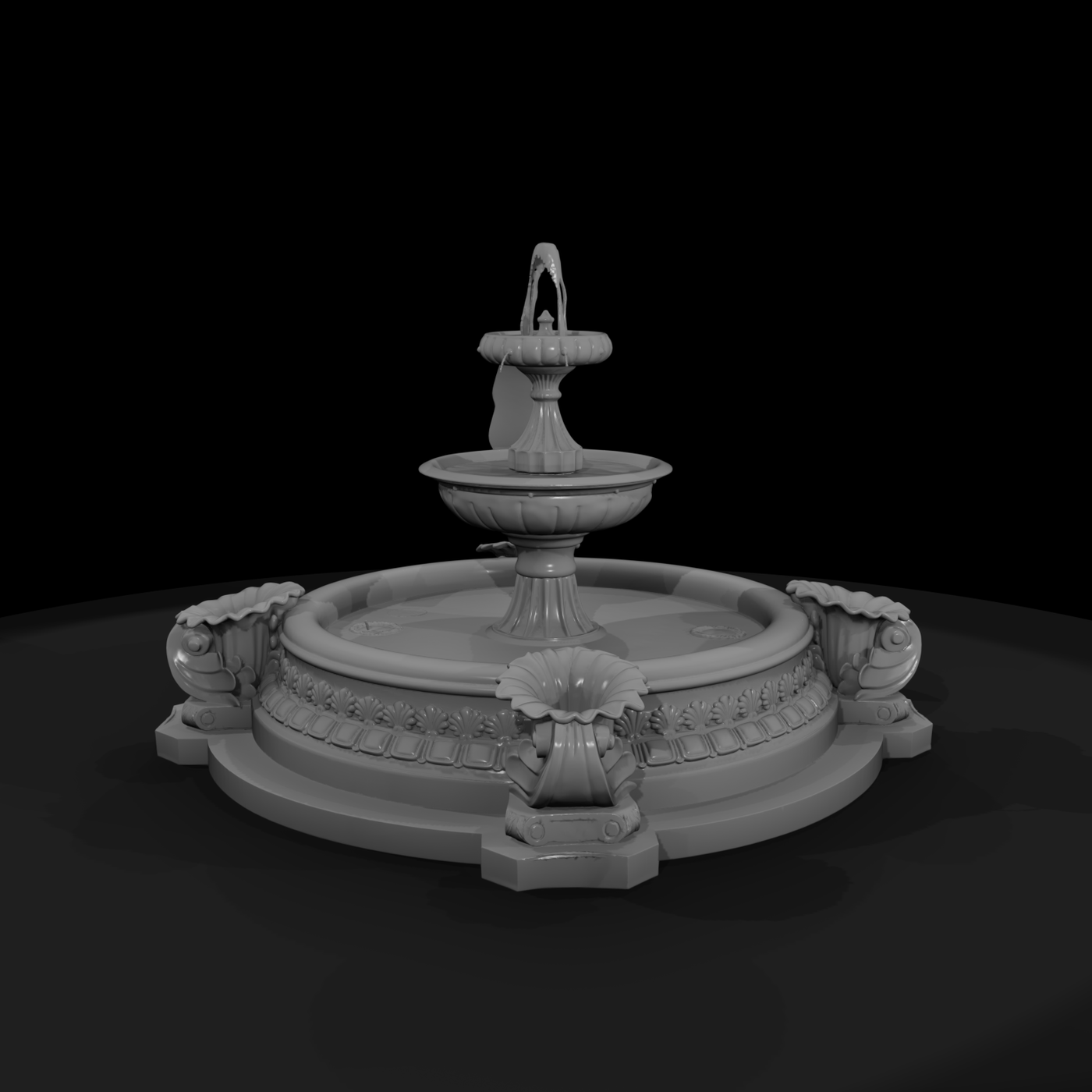 Tiered Stone Garden Fountain