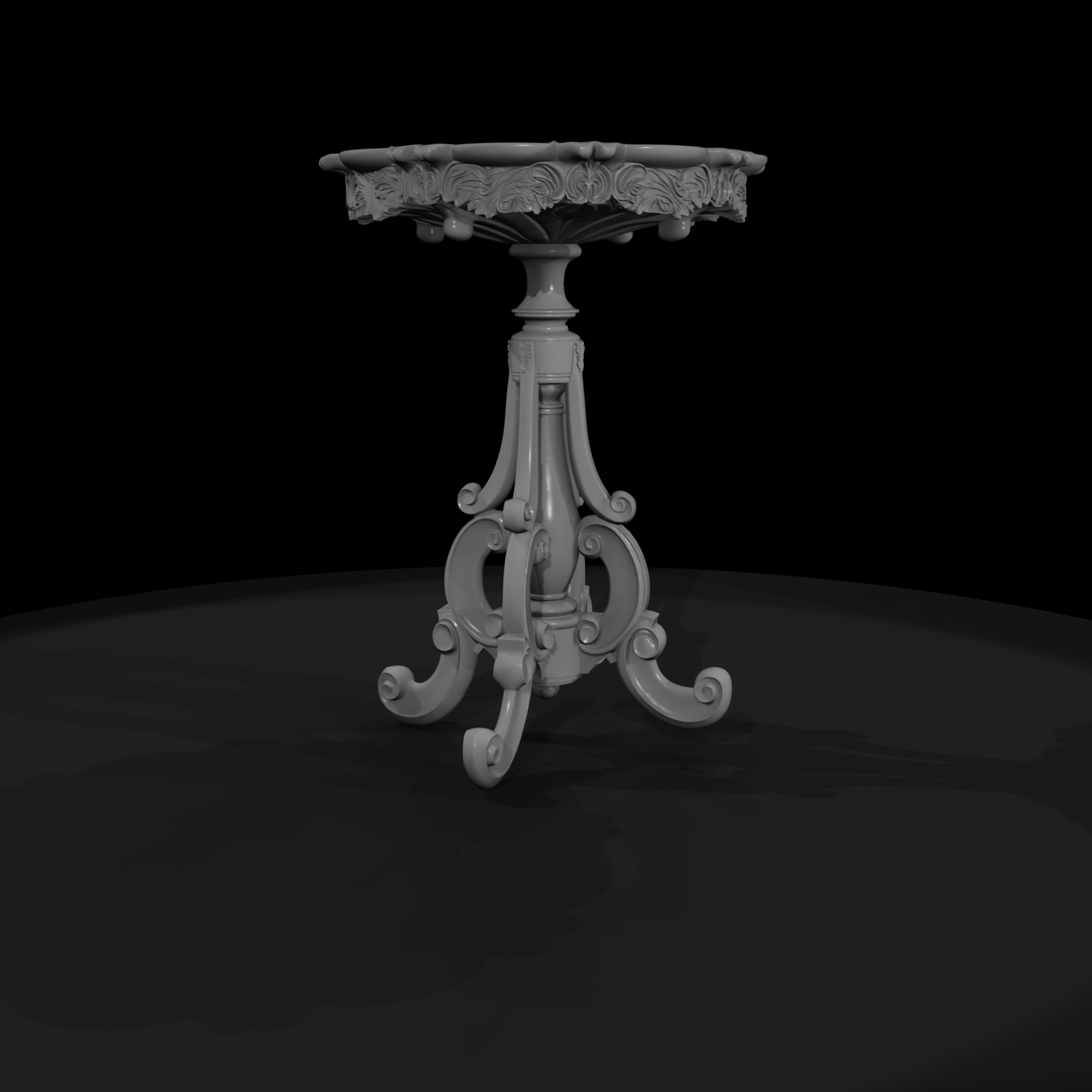 Rococo Carved Side Table