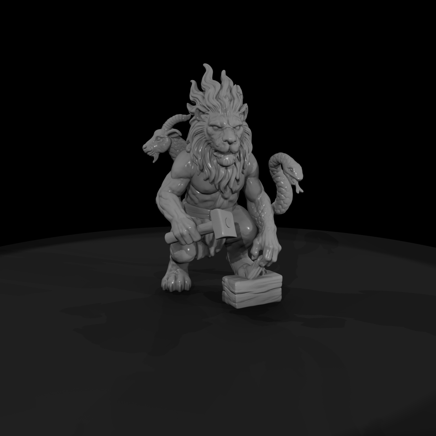Myth 0288 Mythology Chimera Miniature Figure
