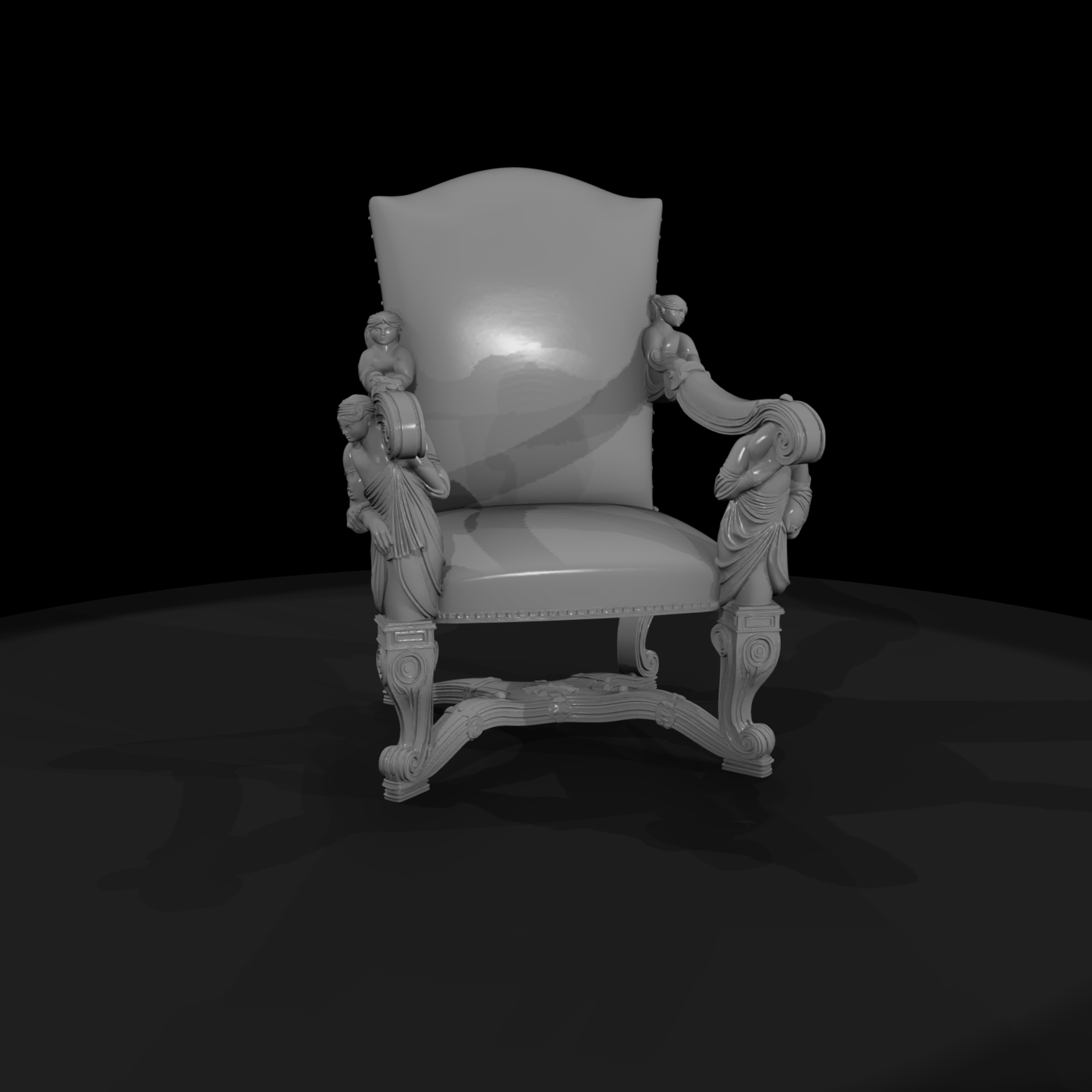 Neoclassical Ornate Armchair