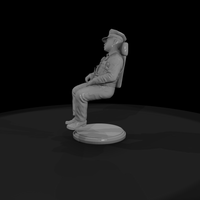 1980s City Police Officer Seated at Rest — thumbnail 5