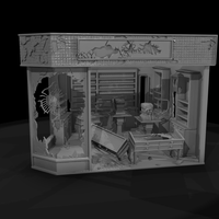 Shell-Damaged Corner Shop with Interior — thumbnail 5