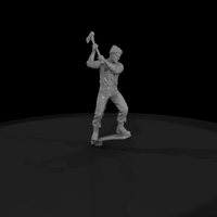 1880s Lumberjack on a Springboard — thumbnail 5