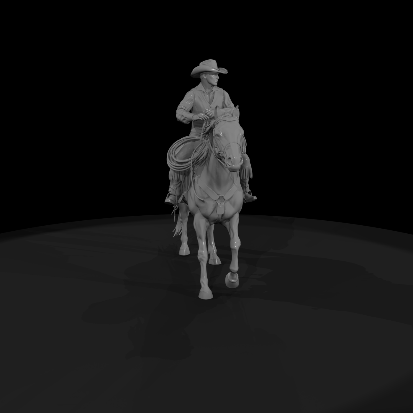 Cowboy on Horse — Mounted Western