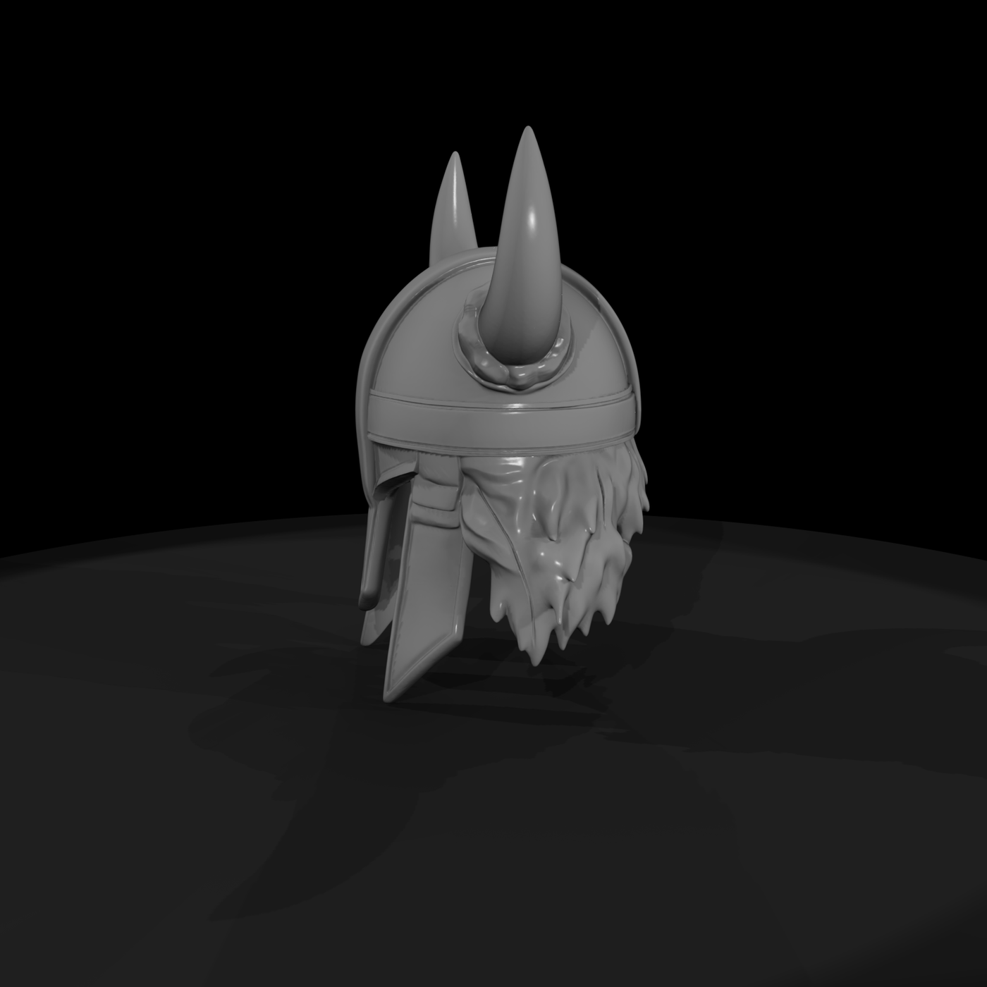 Stylized Horned Viking Helmet