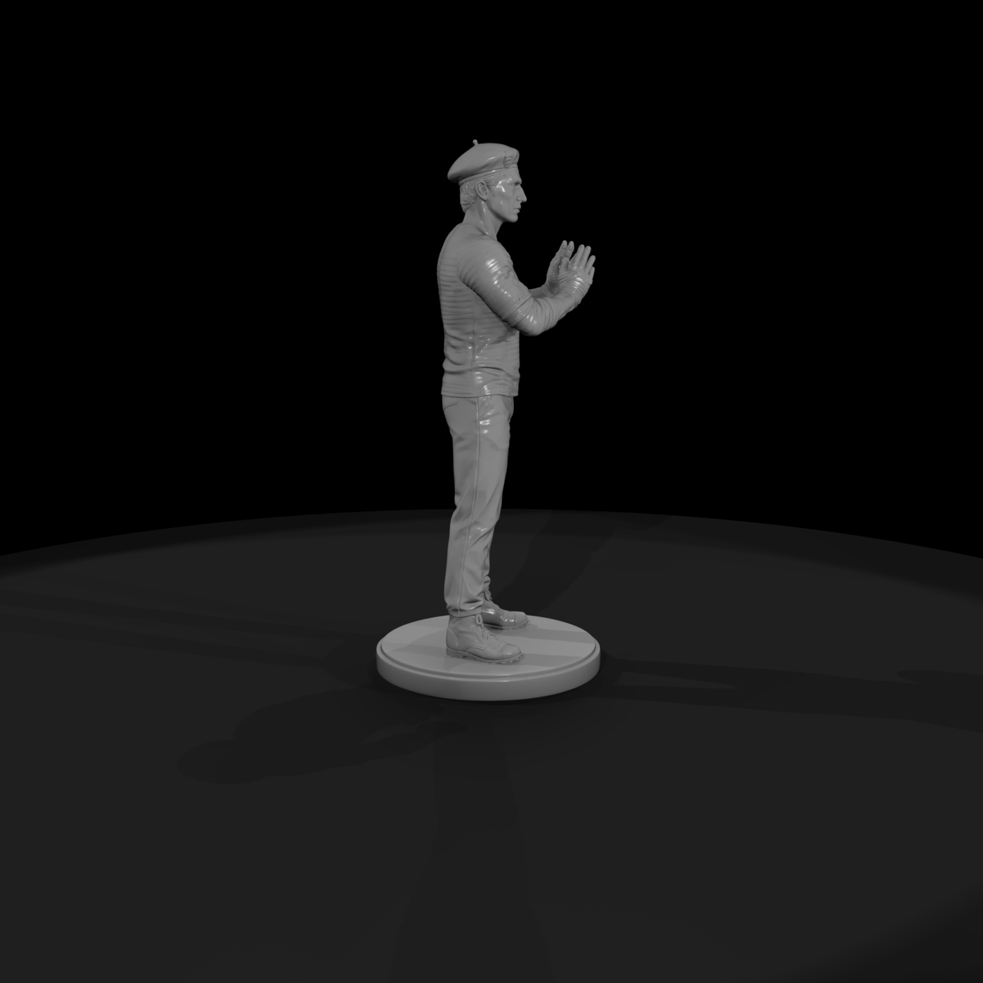 Street Mime in Invisible Box Act