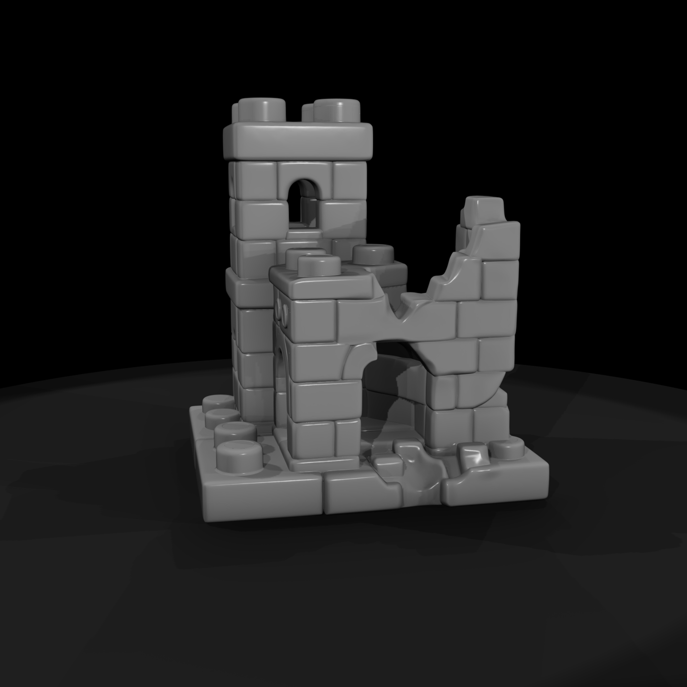 Mr Toyprops 100 001 004 Toy Brick Castle Ruin
