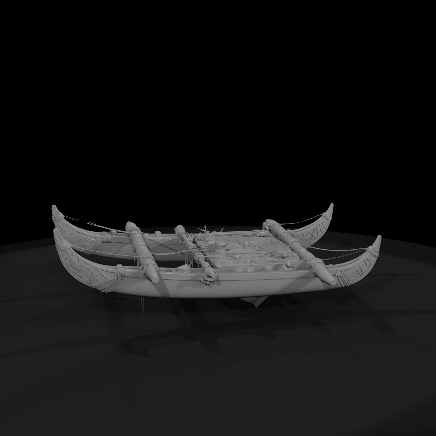 stylized-weathered-polynesian-outrigger-canoe-3d-m-3391ac