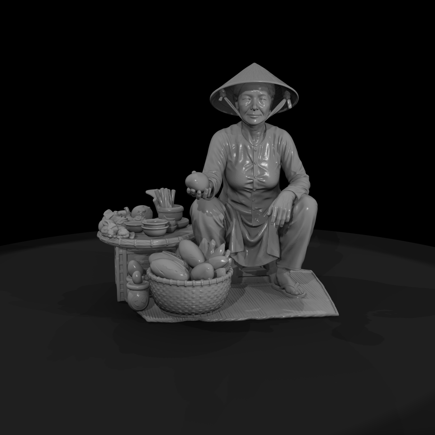 Vnh 087 Civilian Market Vendor