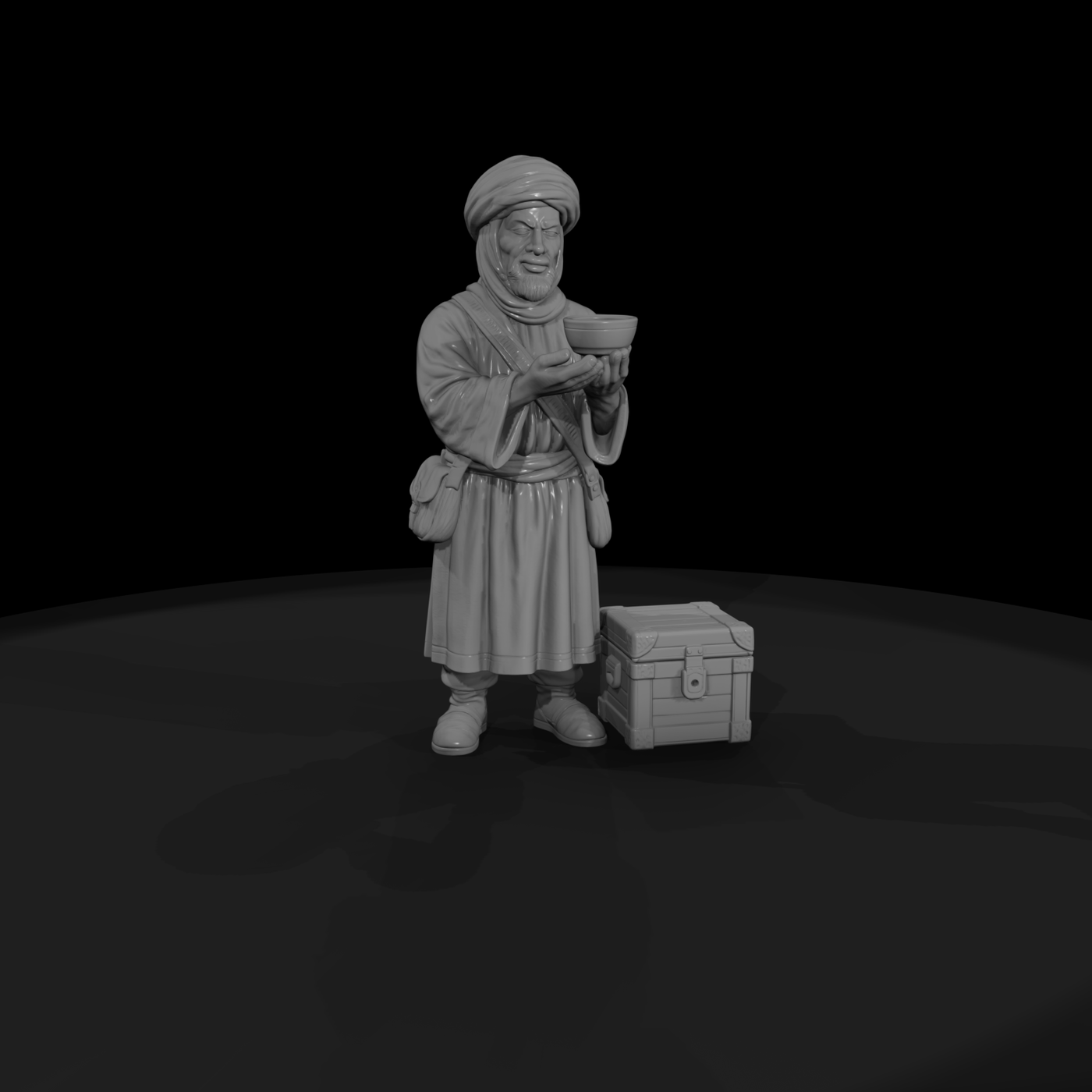 Hist 0230 Mali Caravan Merchant Miniature Figure