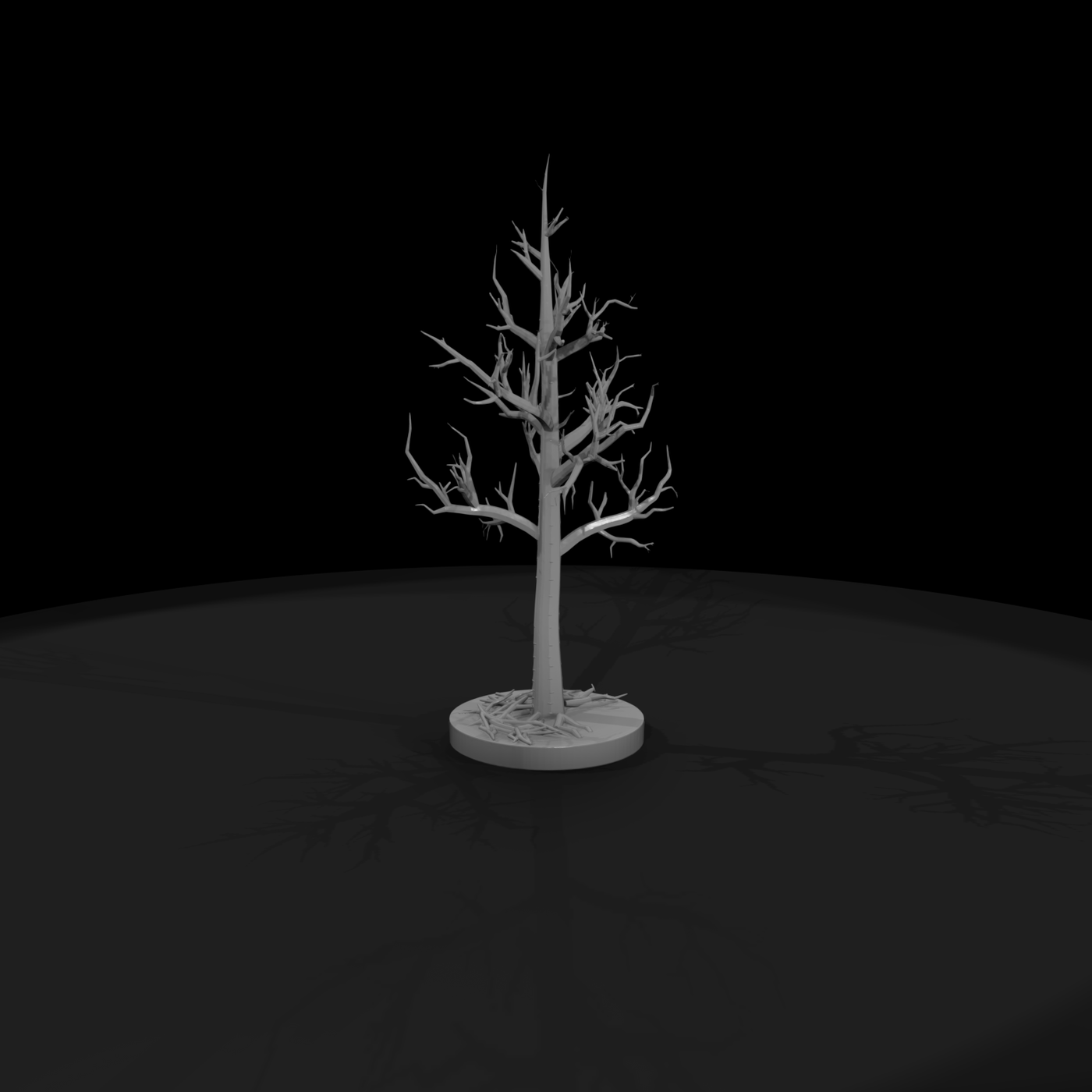 Stylized Bare Birch Tree