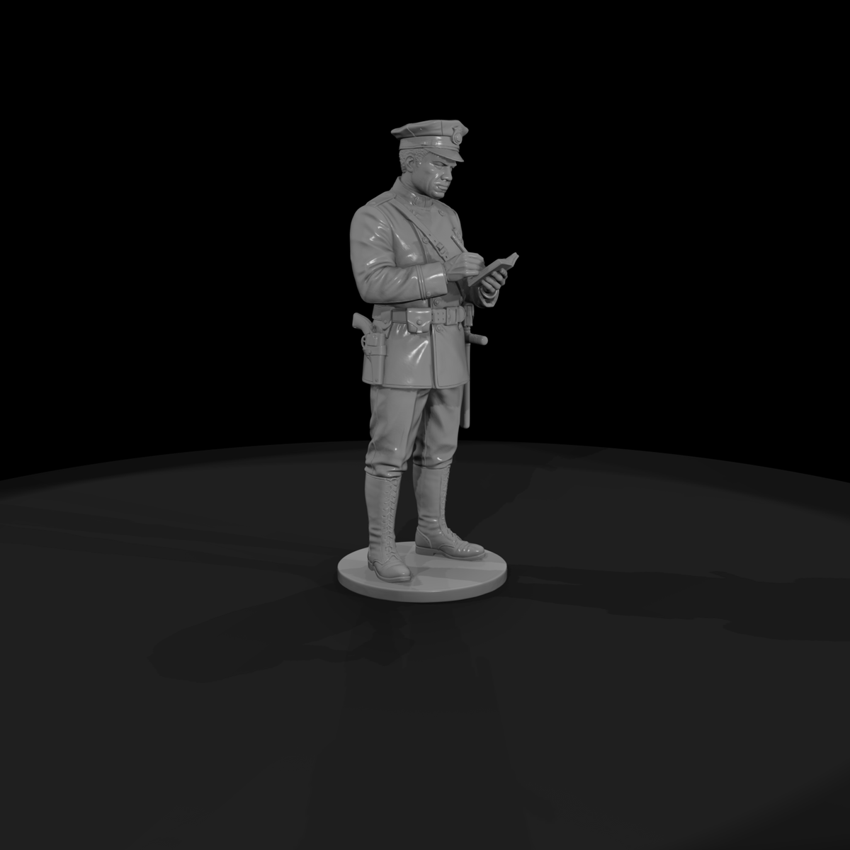 1920s City Patrolman Writing a Ticket