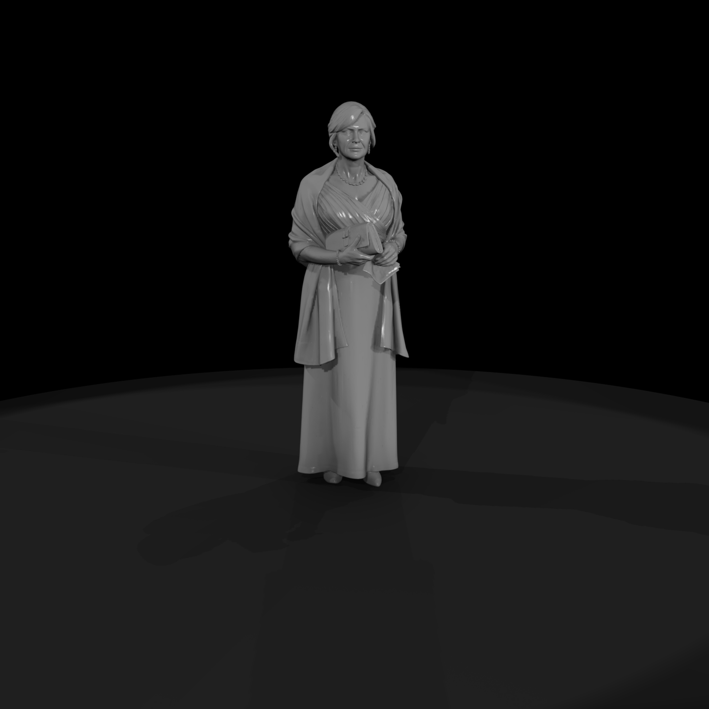 Elegant Older Woman in Evening Gown