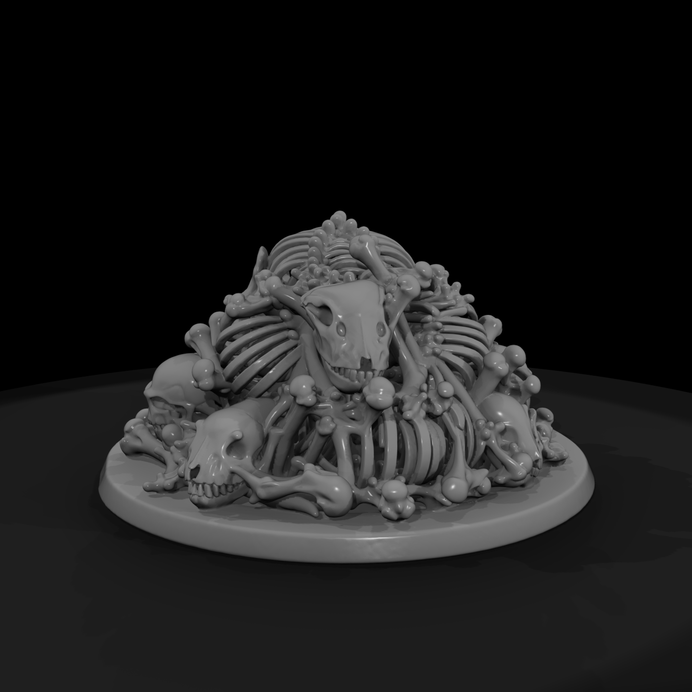 Stylized Mixed Skeleton Pile 3D Miniature Bz8W1Lge