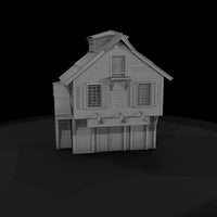 untextured_rustic_farm_barn_3d_model — thumbnail 4