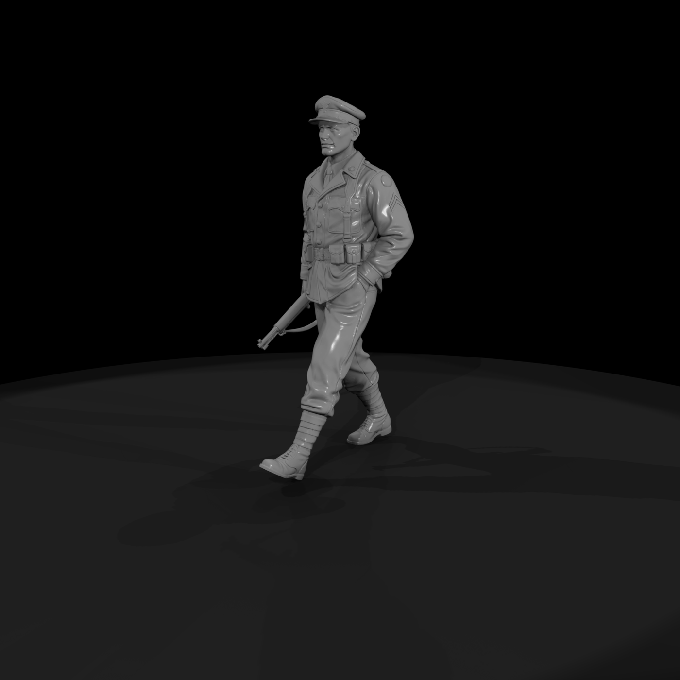 WWII American Sergeant on Patrol