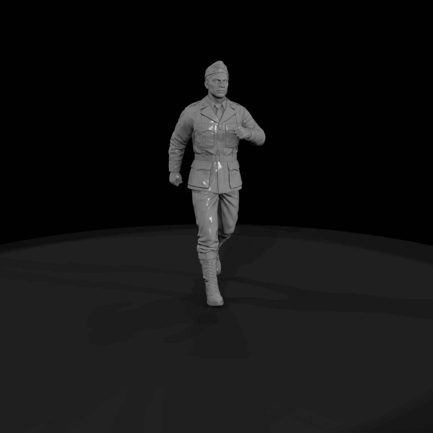 WWII GI on the March