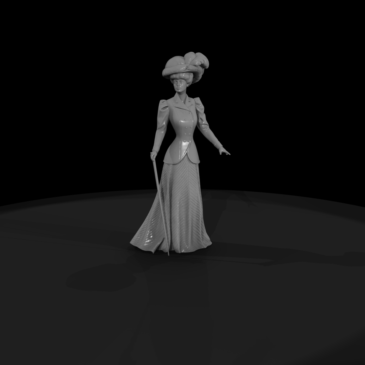 Edwardian Lady with Parasol