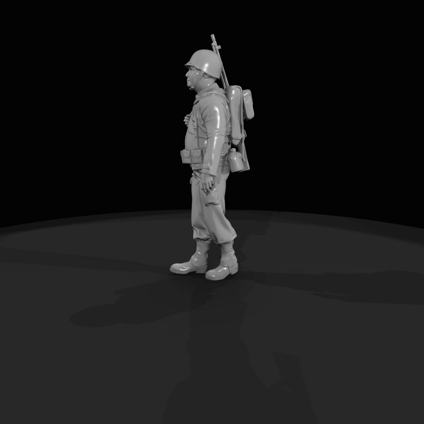 American Soldier Ww2 Walk A3 No Base
