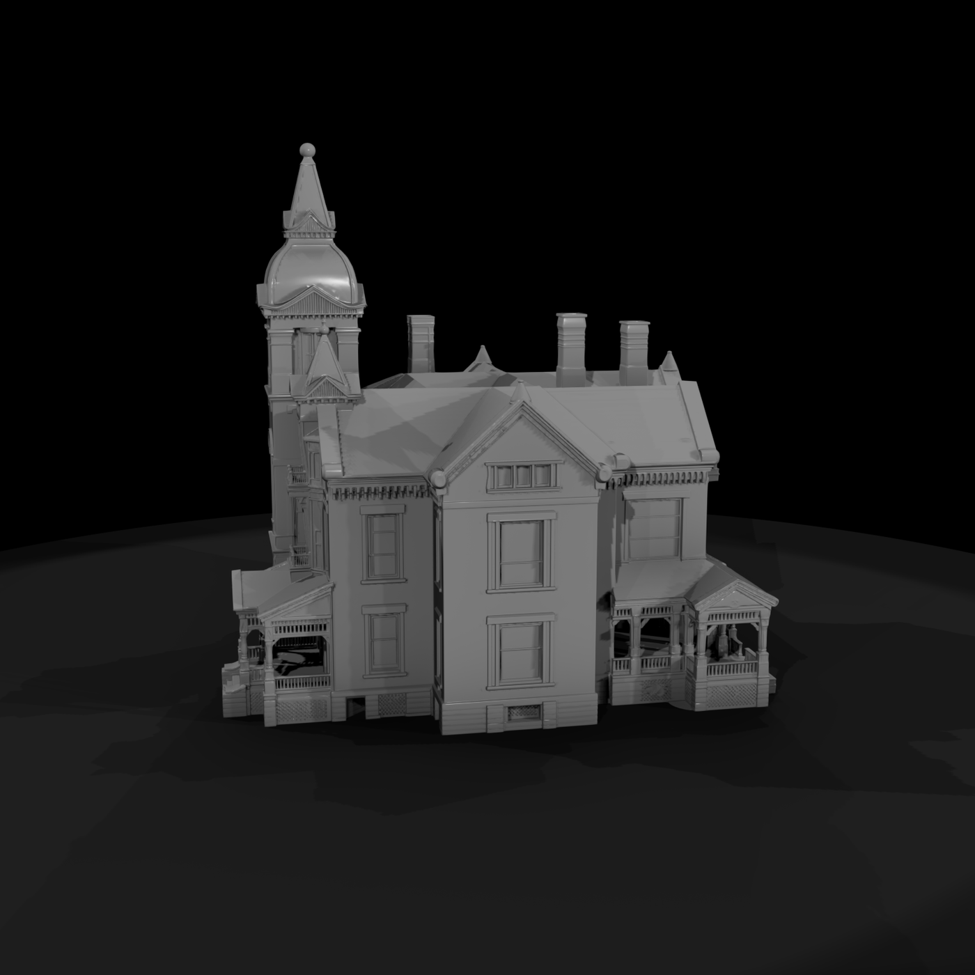 Victorian Mansion & Railroad Layouts