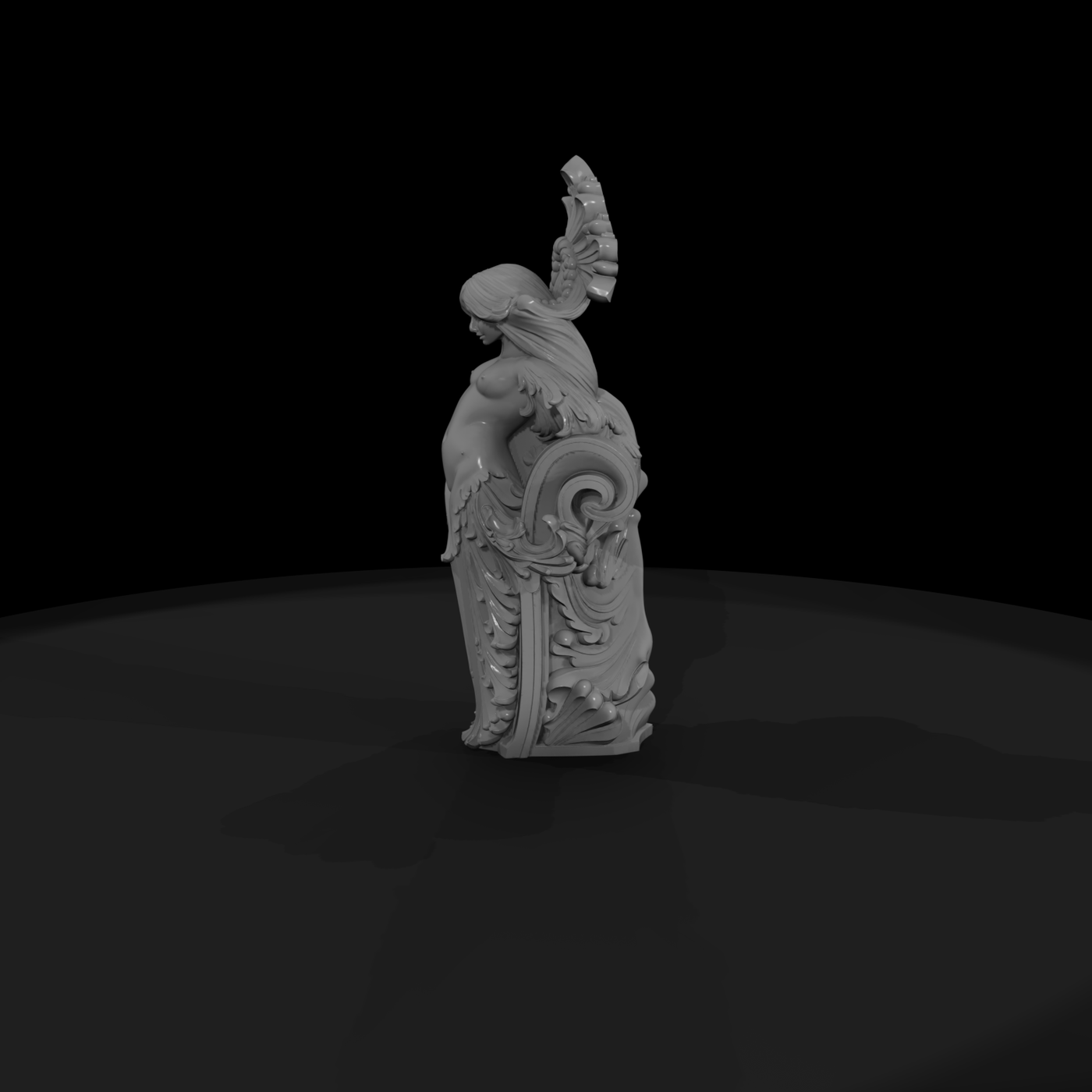 Art Nouveau Female Caryatid Ornament