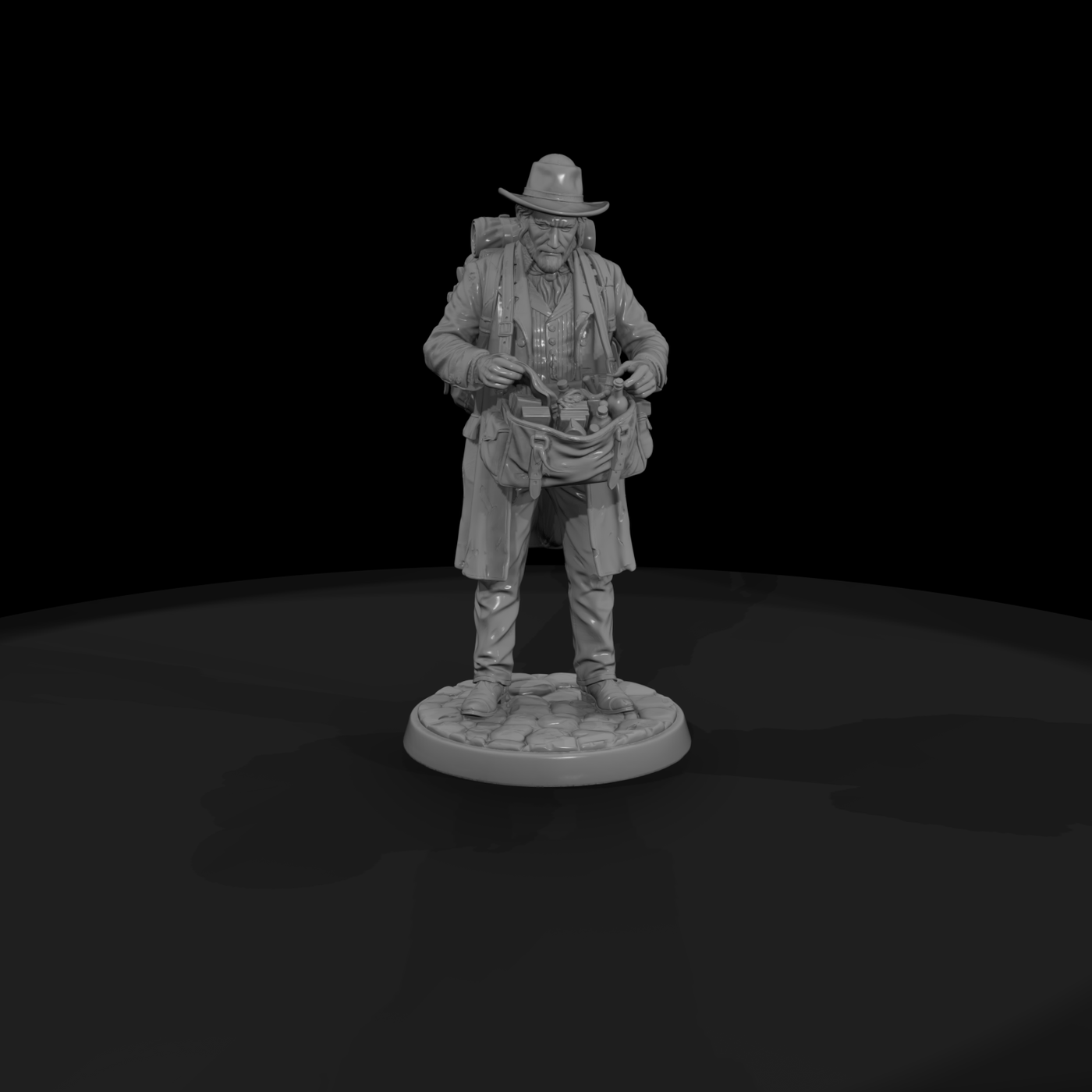 Traveling Peddler with Wares