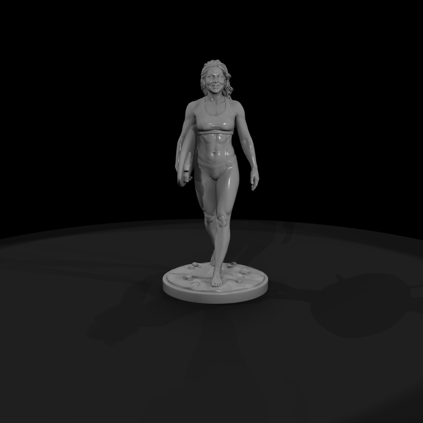 Bch 017 Woman Surfer Carry