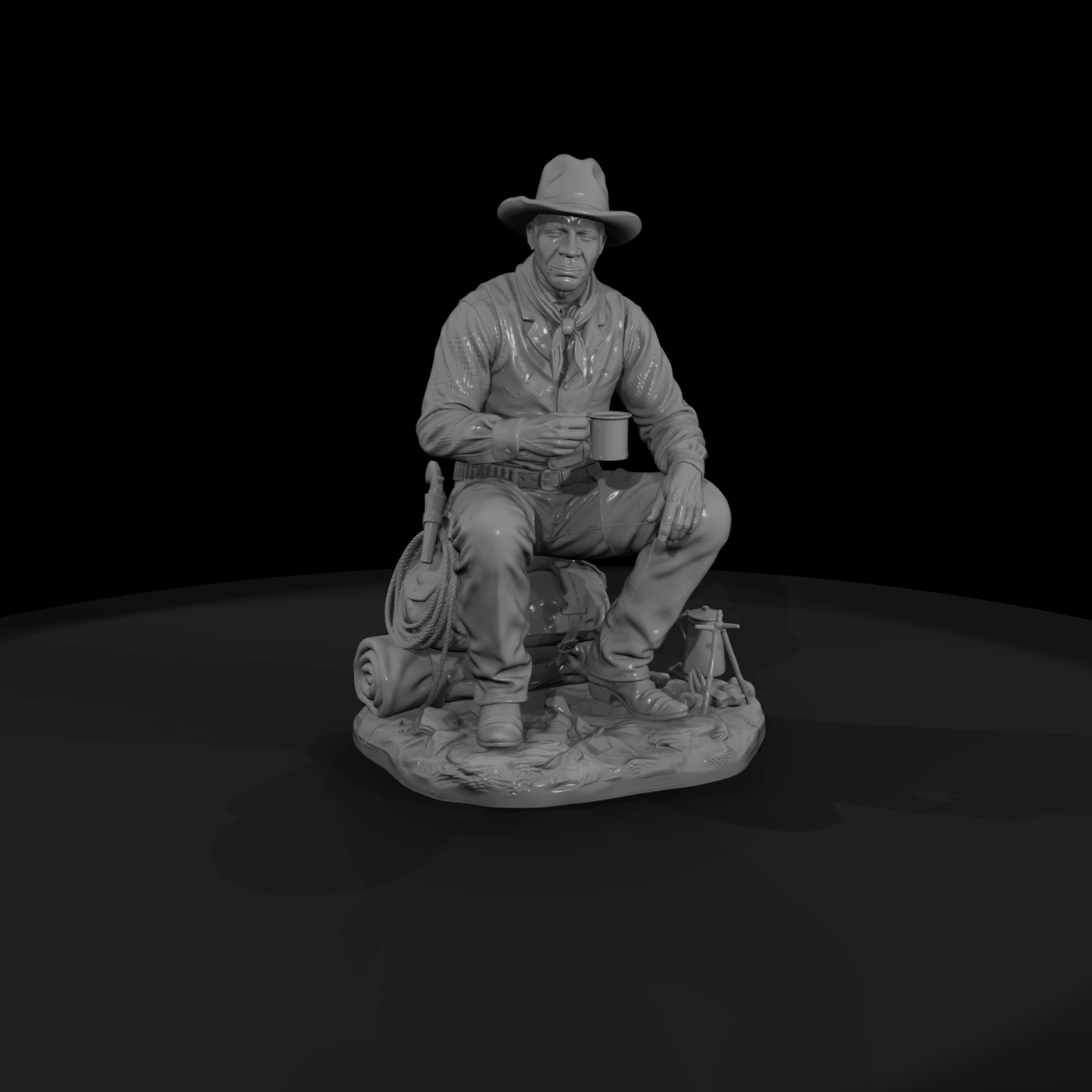 Ww 0123 Townsfolk Cowboy At Rest