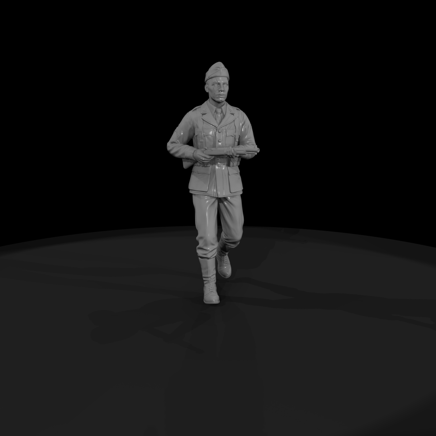 WWII American Soldier on the Move