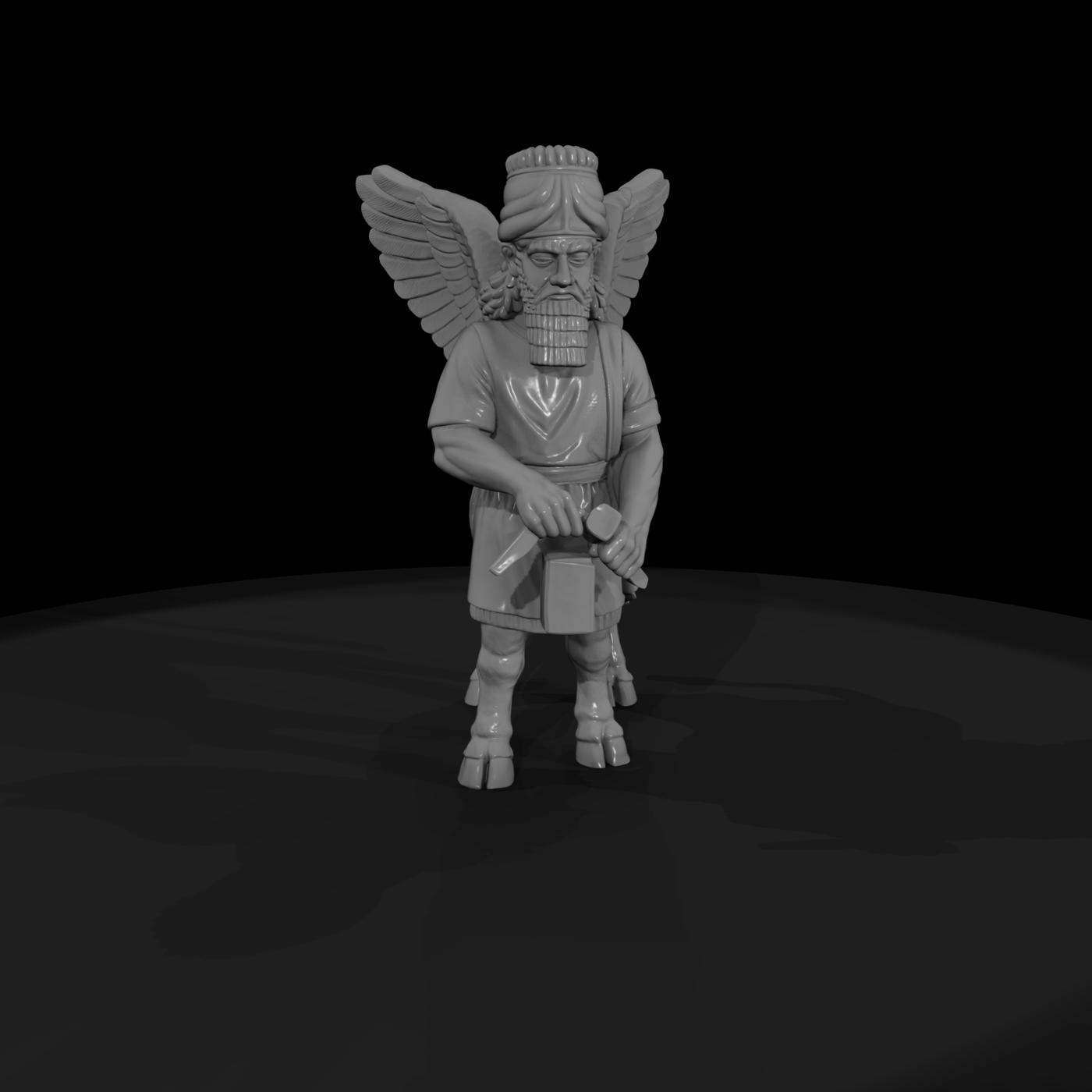 Myth 0384 Mythology Lamassu Guardian Miniature Fig