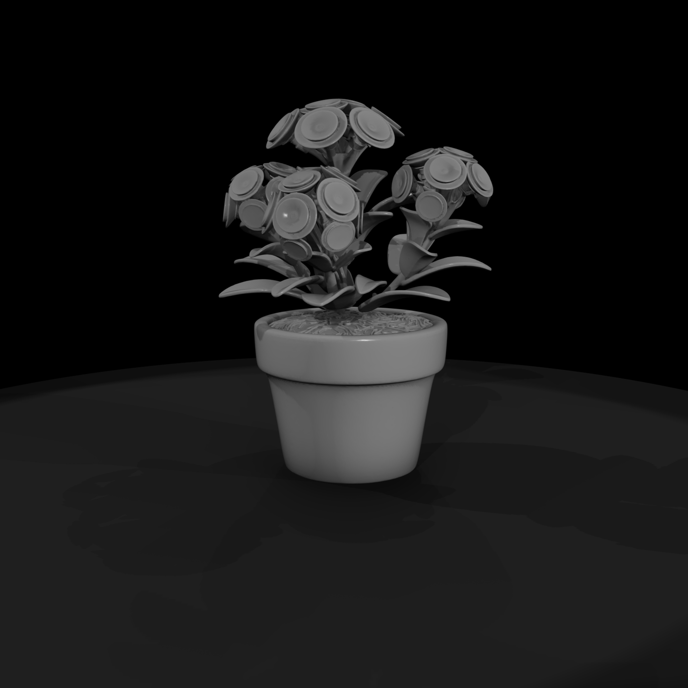 Stylized Tech Speaker Bloom Potted 3D Model Mwpcv0