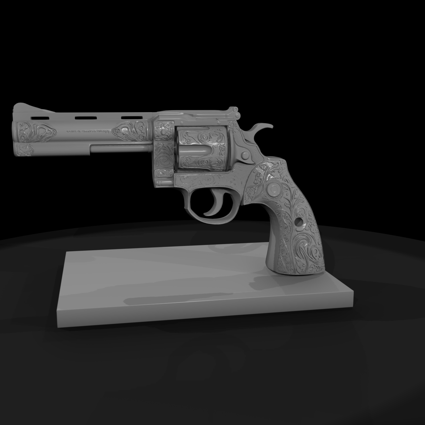 Ornate Engraved Revolver — Decorative & Displays