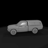 matte-untextured-classic-pickup-truck-3d-model-usl — thumbnail 4
