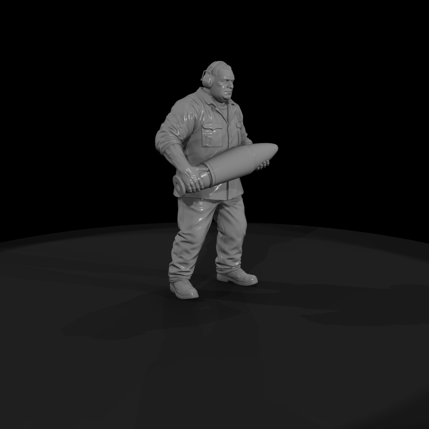 Artillery Loader Carrying a Shell