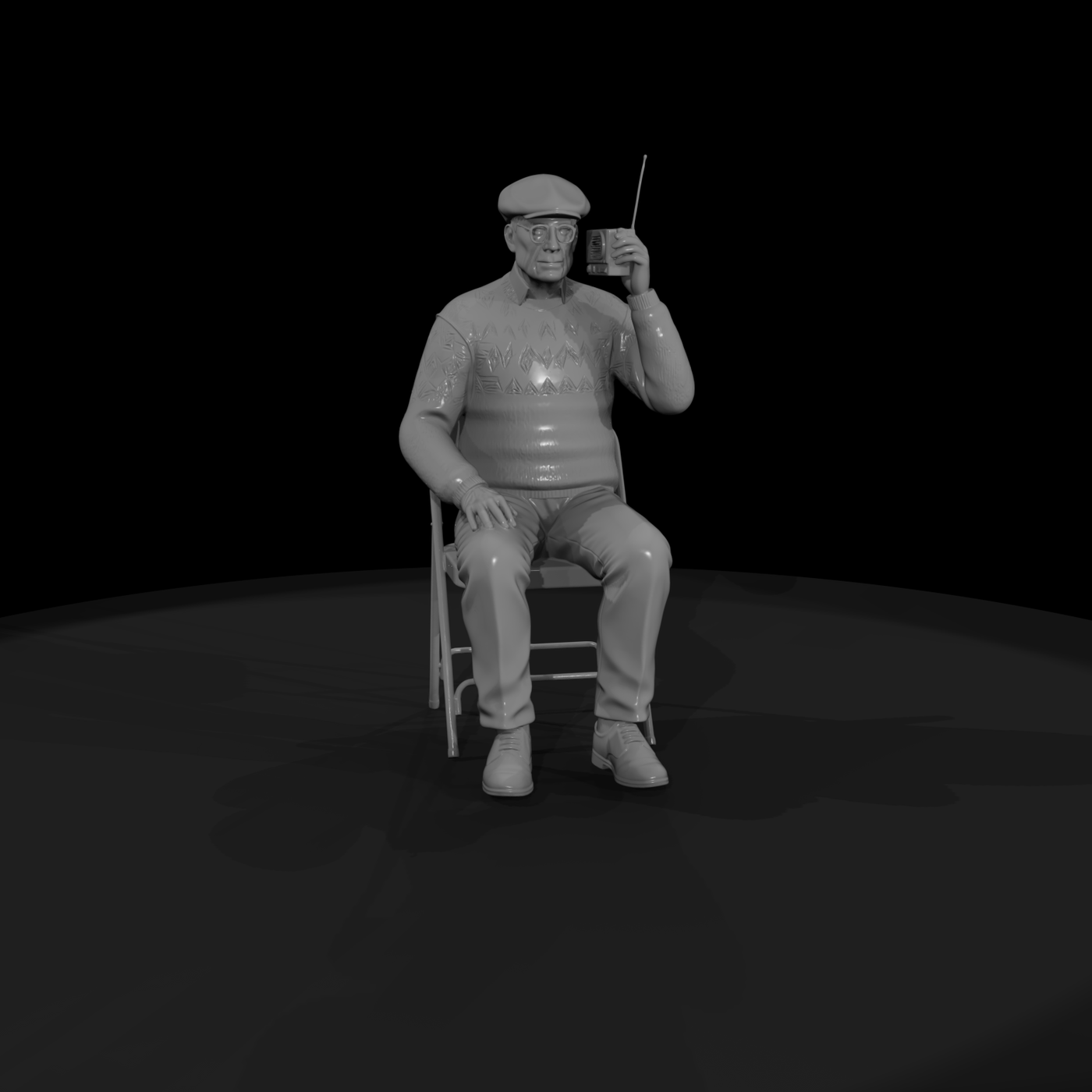 Elderly Man with Camera