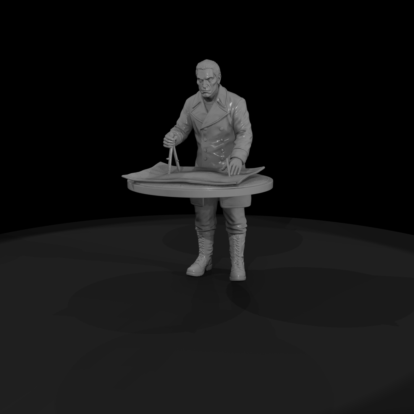 WWII Officer at the Map Table