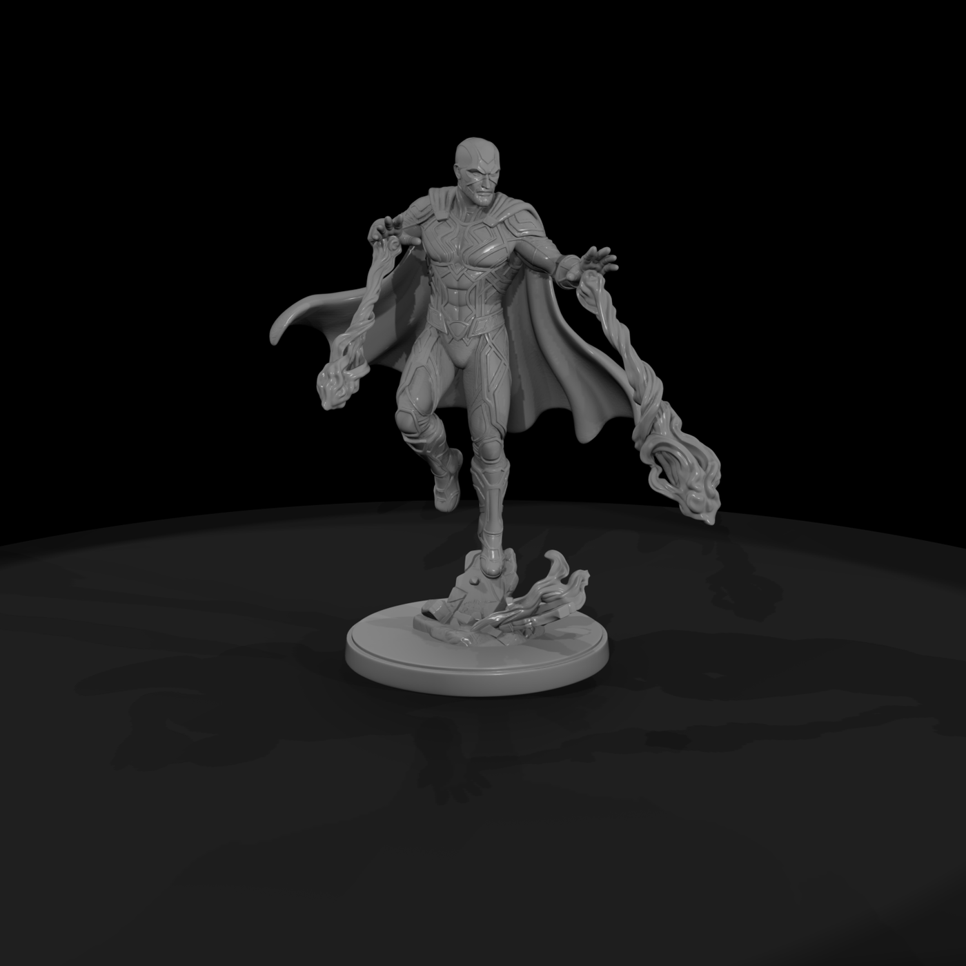 Energy Superhero in Flight Pose
