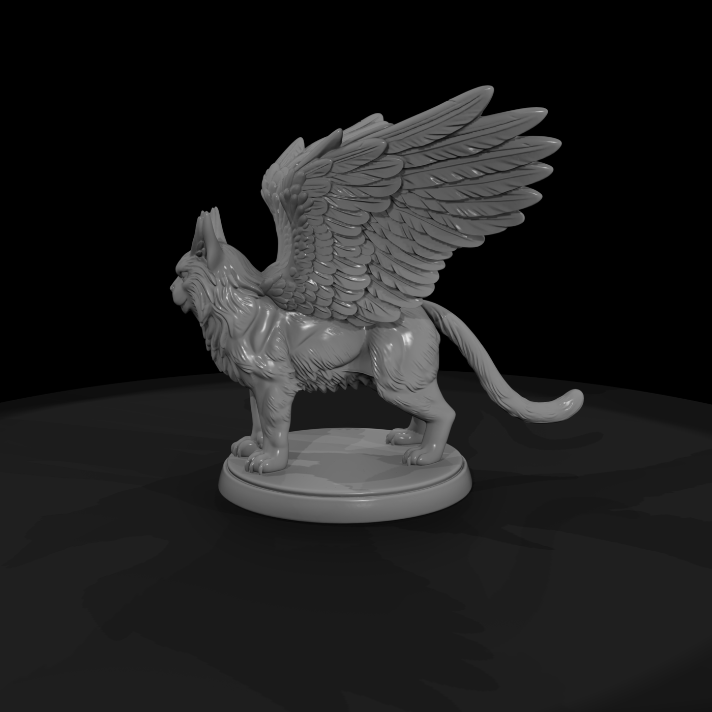 Stylized Detailed Winged Lynx 3D Model Nvaqcfrk