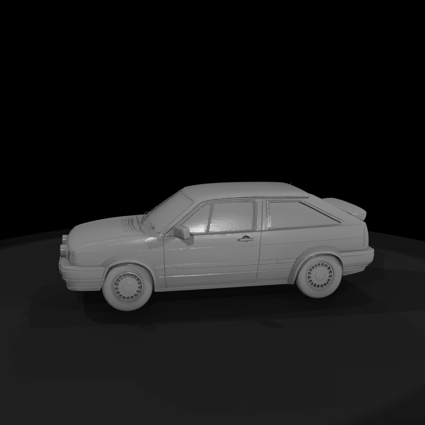 Classic Volkswagen-style Compact Car