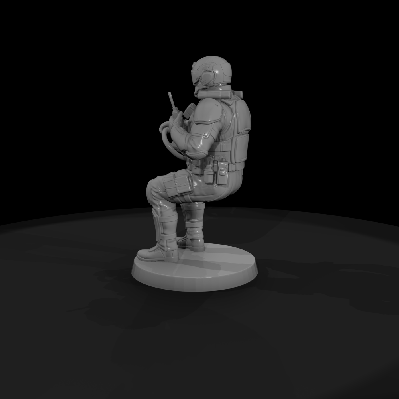 Armored Future Patrol Driver Seated