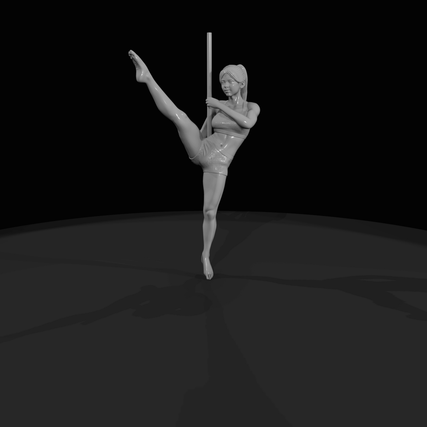 Pole Fitness Dancer Aerial Fan
