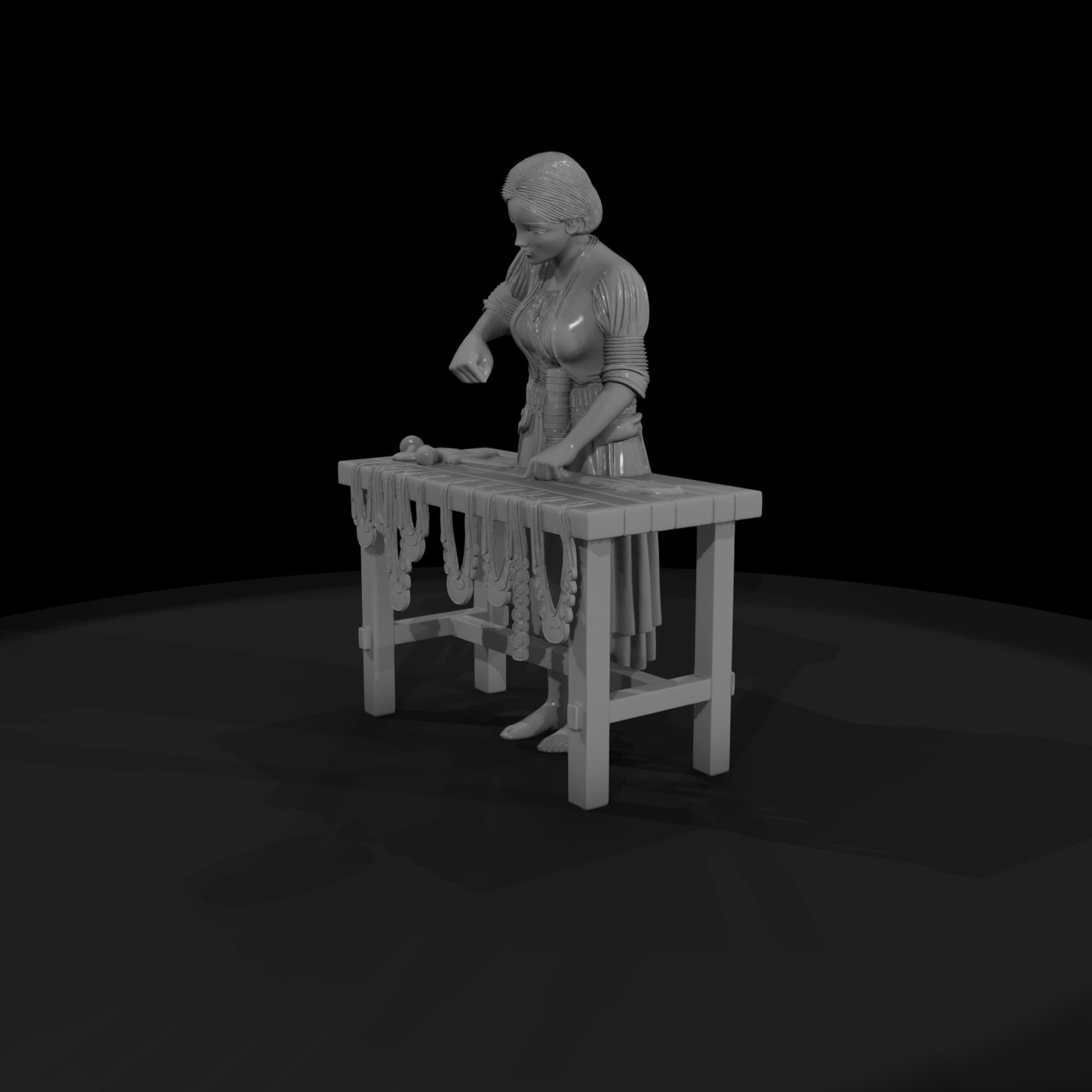 Stylized Jewelry Maker Figurine